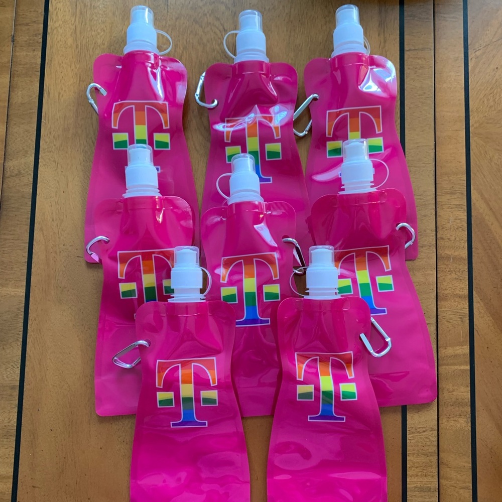 NWT T-Mobile pride foldable water bottles
